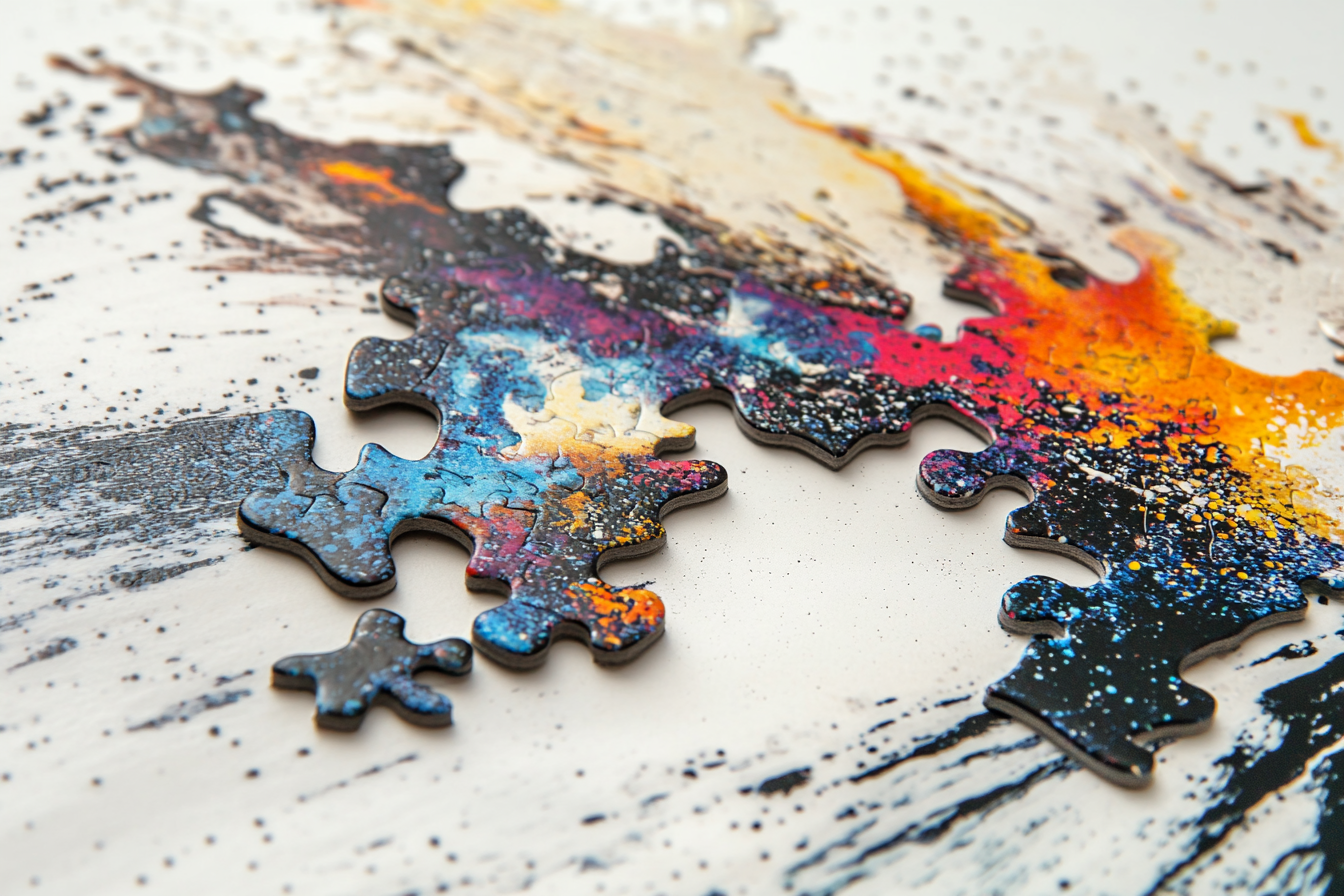 Färgglada pusselbitar