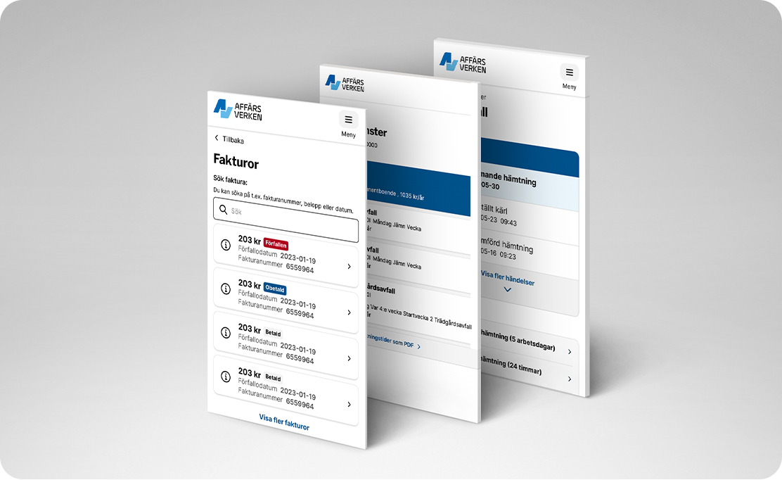 Affärsverken - inloggade sidor